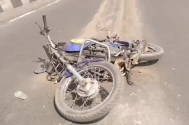 દહેગામ: દહેગામ રખિયાલ રોડ પર ગમખ્વાર અકસ્માત સર્જાયો ,બાઈક ચાલકનું મોત