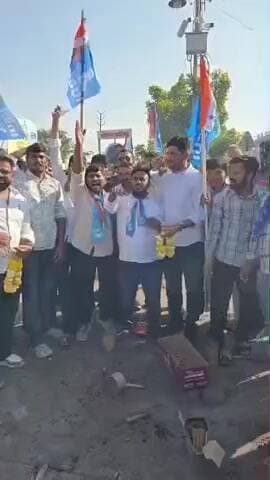 बाड़मेर: NSUI का नया राष्ट्रीय अध्यक्ष पहली बार राजस्थान से चुना गया, बाड़मेर में कार्यकर्ताओं ने जमकर मनाया जश्न