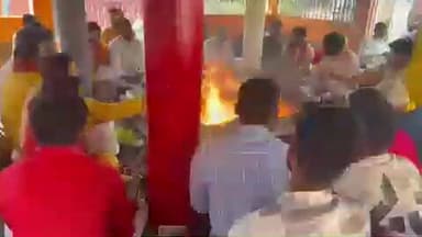 महेशपुर: महेशपुर बुढ़ानाथ शिव मंदिर में महारुद्र यज्ञ संपन्न, जुटे सैकड़ों श्रद्धालु