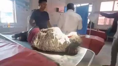 बसिया: बसिया थाना चौक पर बाइक सवार दुर्घटनाग्रस्त, सदर अस्पताल रेफर