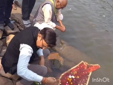 कराहल: सीप के उद्गम से संगम तक सीप संकल्प पदयात्रा शुरू, सीप मैया को चुनरी चढ़ाई गई