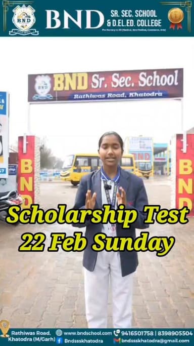 #bnd_school #scholarship #scholarship_test #shorts #education #studentlife #indianews16 #viral #news