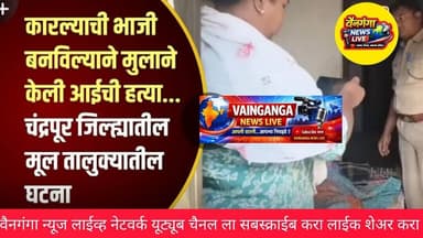 🔴 धक्कादायक! क्षुल्लक कारणावरून आईची हत्या | Chandrapur Crime News