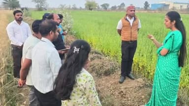 हरसूद: नरवाई न जलाने की अपील के साथ राँझनी और बखार में लगी किसान चौपाल, किसानों को दिलाई शपथ