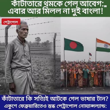 কাঁটাতারের আড়ালেই কি রয়ে গেল একুশের আবেগ?
একুশে ফেব্রুয়ারি মানেই ছিল সীমান্তের ওপার থেকে আসা শুভেচ্ছা আর সৌহার্দ্যের বি...