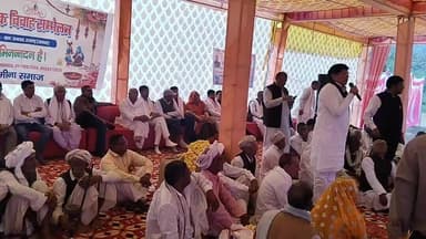 #टहला : राजगढ़ के अनावडा में मीना समाज का सामूहिक विवाह सम्मेलन का आयोजन,19 नवदंपति को सांसद विधायक ने दिया आशीर्वाद