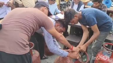धौलपुर: घरेलू गैस सिलेंडरों के खिलाफ कार्रवाई, चौपाटी से एक दर्जन से अधिक सिलेंडर किए गए जब्त