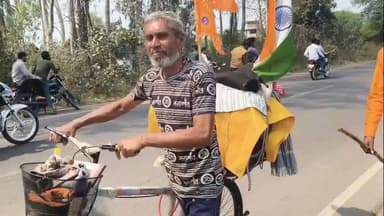 रायसेन: 12 ज्योतिर्लिंग-चार धाम यात्रा पर निकले दो श्रद्धालु सलामतपुर पहुँचे, पैदल कर रहे भारत भ्रमण