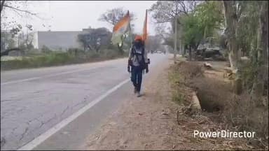 #चित्रकूट
गौ माता को राष्ट्रमाता और हिंदू राष्ट्र के लिए युवक कर रहा पैदल यात्रा