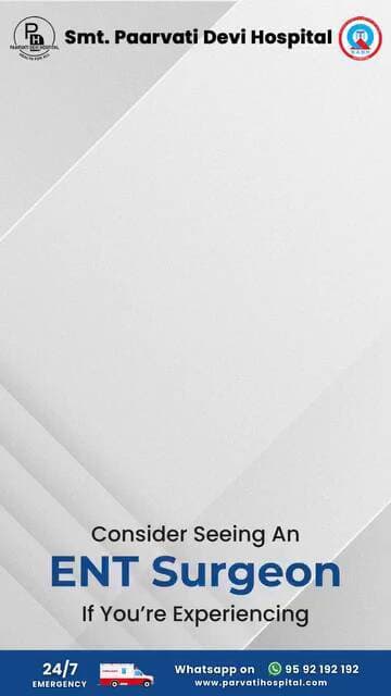 👂✨ When should you visit an ENT Specialist? ✨👂
Your health is precious — don’t ignore the signs! 💙