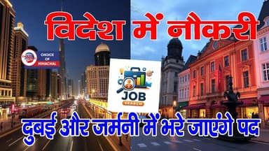 हिमाचल के युवाओं के लिए विदेश में नौकरी, दुबई और जर्मनी में भरे जाएंगे पद | Shimla | Jobs |