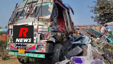 ফারাক্কায় তিনটে লরির সংঘর্ষ, ঘটনাস্থলে ফারাক্কা থানার পুলিশ। #vairalreels #Raninagar #vairalvideo #police #highlight