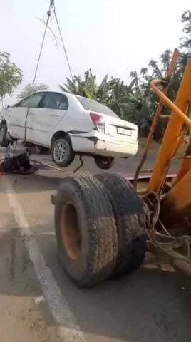 काफी देखने का नजारा डोर पंचायत में में रोड के सामने में खतरनाक एक्सीडेंट एनएच रोड में