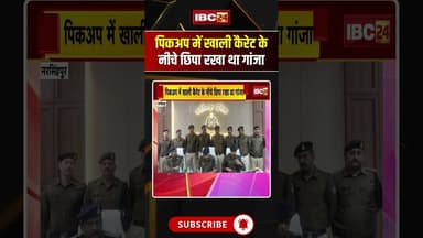 पिकअप में खाली कैरेट के नीचे छिपा रखा था गांजा #madhyapradesh #narshinghpur #ytshorts #hindinews