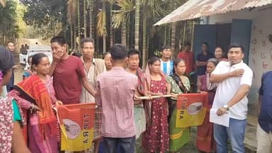 গণ্ডাছড়া: ঠাকুরছড়াতে সাত পরিবারের ২০ জন ভোটার তিপ্রা মথা দলে যোগদান করেন