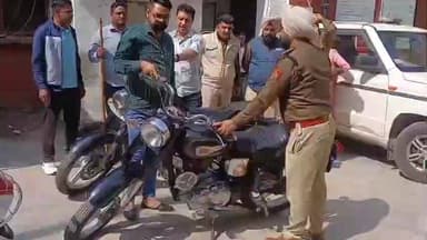 अम्बाला: अंबाला छावनी में बुलेट मोटरसाइकिल पर हुड़दंग मचाने वालों पर कार्रवाई
