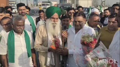 बापौली: पानीपत में किसान जागृति यात्रा का तामशाबाद सनौली टोल पर जगजीत सिंह डालेवाल ने किया जोरदार स्वागत