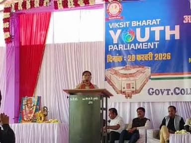 vikshit bharat youth parliament debate in prithvipur college #dkbadshah #youthparliament #news #emergencyof50years