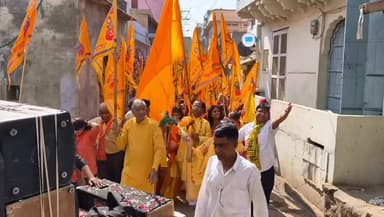 श्रद्धा और उल्लास के साथ निकाली गई बाबा श्याम की भव्य निशान यात्रा #live #viral #nishan #yatra #baba