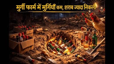 मुर्गी फार्म में मुर्गियाँ कम, शराब ज्यादा निकली: जमीन के नीचे 1987 लीटर का ‘रंगीन’ खजाना #liquor