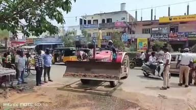 సూర్యాపేట: సూర్యాపేట దుకాణదారులకు మున్సిపల్ అధికారుల వార్నింగ్