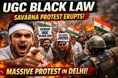 दिल्ली: UGC के काले कानून के खिलाफ सवर्णों का उग्र प्रदर्शन. #ugcact2026