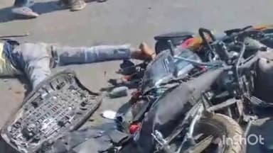 रॉबर्ट्सगंज: देवरा गांव के पास तेज रफ्तार हाइवा ने बाइक में मारी टक्कर, युवक की मौत, महिला घायल