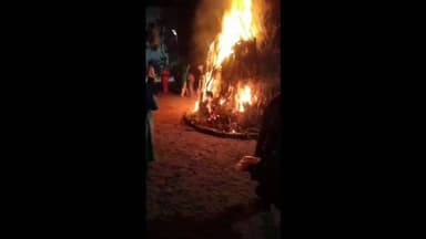 जोधपुर: जोधपुर में विधि विधान के साथ शुभ मुहूर्त में होली का दहन किया गया