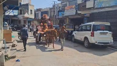 घोड़ा-गाड़ियों पर निकली अनूठी गैर फागण के गीतों पर थिरका शहर #holispecial #live #viral #didwanajila