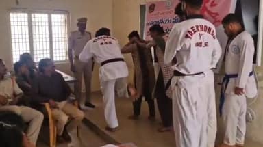 కొరుప్రోలు జడ్పీ హైస్కూల్లో బాలికలకు ఆత్మ రక్షణలో శిక్షణ