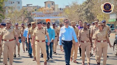 देहूगाव येथे आज दिनांक ५ मार्च २०२६ रोजी संत तुकाराम महाराज यांच्या ३७८ व्या बीज सोहळ्यानिमित्त मोठ्या संख्येने भाविकांच...