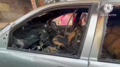 మహబూబాబాద్: కొమ్ముగూడెంలో ఇంటి ముందు నిలిపి ఉంచిన కారును దగ్ధం చేసిన గుర్తుతెలియని దుండగులు