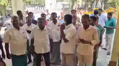 கடலூர்: கடைகள் அப்புறப்படுத்தப்பட்டதால் மாநகராட்சி அலுவலகத்தில் திரண்ட நடைபாதை வியாபாரிகள்