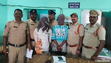 నెల్లిమర్ల శ్రీ కన్యకా పరమేశ్వరి దేవి ఆలయంలో హుండీ చోరీకు పాల్పడిన ఇద్దరు అరెస్టు: నెల్లిమర్ల ఎస్ఐ గణేష్ వెల్లడి