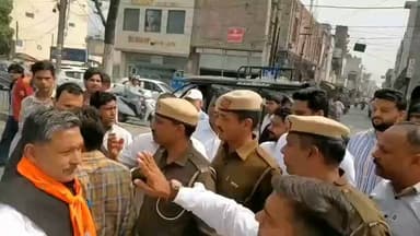 जगाधरी: यमुनानगर: केंद्रीय मंत्री मनोहर लाल खट्टर के कार्यक्रम में लगे मुर्दाबाद के नारे