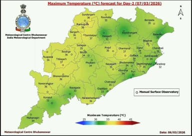 ନୂଆପଡା: ଗ୍ରୀଷ୍ମ ପ୍ରବାହକୁ ଦୃଷ୍ଟିରେ ରଖି ଆସନ୍ତାକାଲି ନୂଆପଡ଼ା ଜିଲ୍ଲାକୁ ୟେଲୋ ୱାର୍ଣିଂ ଜାରି କଲା ଭୁବନେଶ୍ଵର ଆଞ୍ଚଳିକ ପାଣିପାଗ ବିଭାଗ