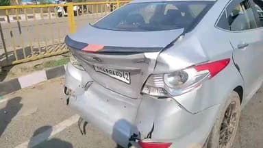 पलवल: आलापुर ट्रैफिक थाने के पास जाम में अगवानपुर के पास हाईवे पर तीन गाड़ियां टकराईं