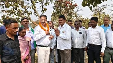 पीरटांड: पीरटांड़ के शहरपुरा में मंत्री सुदिव्य सोनू ने चेकडैम निर्माण का शिलान्यास किया, बाहा पर्व पर पूजा भी की