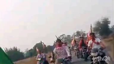 শালতোড়া: শালতোড়া মন্ডল 2 বিজেপি যুব মোর্চার তরফে পরিবর্তন যাত্রা কর্মসূচিকে সামনে রেখে বাইক রেলি তিলুড়িতে ও শালতোড়ায়