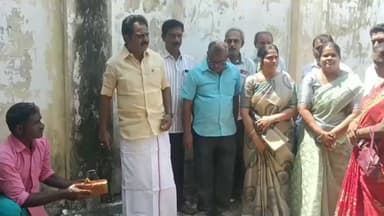 காஞ்சிபுரம்: 22 வது வார்டு பகுதியில் அறிவுசார் மையத்தில் ஸ்டடி ஹால் கட்டும் பணியை காஞ்சிபுரம் எம்எல்ஏ துவக்கி வைத்தார்