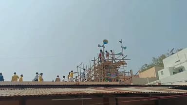 உத்தமபாளையம்: கம்பம் காமாட்சியம்மன் விஸ்வகர்மா காயத்ரி தேவி கோவில் அஷ்டபந்தன மகா கும்பாபிஷேக விழா சிறப்பாக நடந்தது