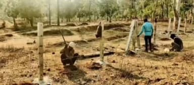 नौरोजाबाद: कैंपा योजना में जेसीबी से खुदाई, जंगल में नियमों की अनदेखी, नियम विरुद्ध कार्य जारी