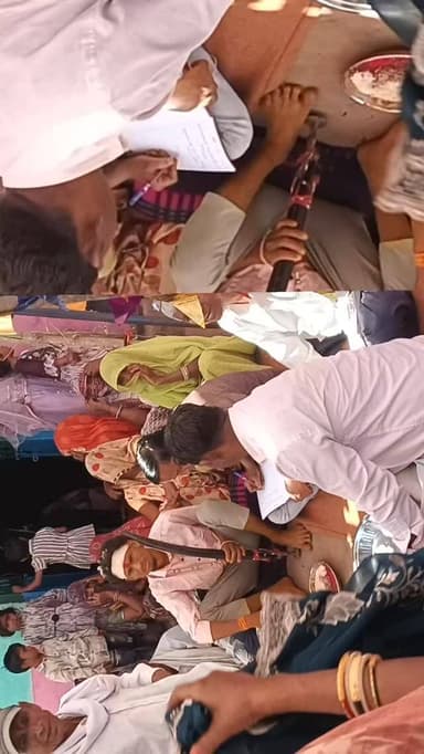 आज भिंडा गड़ा रोदा में हमारे भाणेज के मंडप में नोतरा करते हुए सभी मामा काका कोटम सगा संबंधी परंपरा अंतर्गत मंडप नोत्रा ...