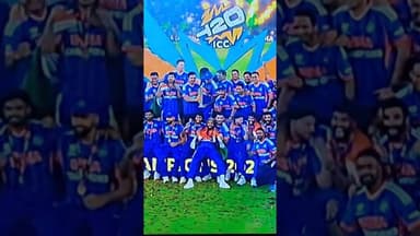 तिरंगा फिर लहराया, विश्व विजेता भारत कहलाया! 🇮🇳✨ #t20worldcup #indvsnz #teamindia #t20worldcup2026