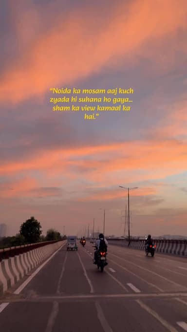 “Noida ka mosam aaj kuch zyada hi suhana ho gaya… sham ka view kamaal ka hai.”
##noida #insta #instagram #explorepage