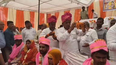 #जहानागंज में #मुख्यमंत्री सामूहिक विवाह योजना के तहत 202 का पंजीकरण 182 जोड़ों ने लिए सात फेरे
