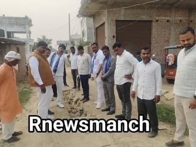 #बलिया के #बेल्थरारोड चौकियां मोड़ के पास #संत #गाडगे नगर में कथित जिला #पंचायत #सदस्य द्वारा बनवाई गई नाली/नाला का हाल ...