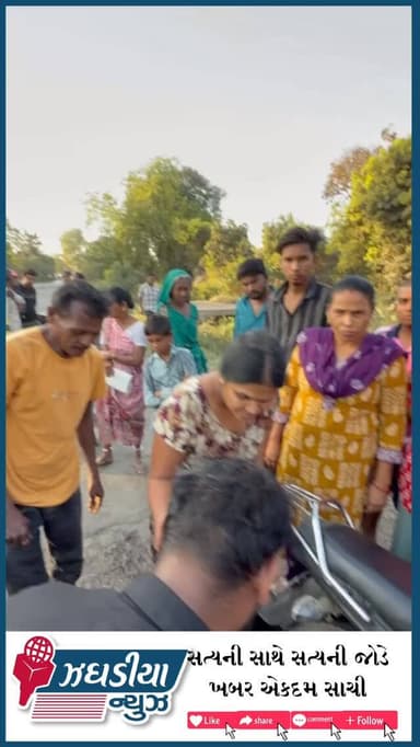 ઝઘડીયા તાલુકાના ઉમલ્લા બાબજી ફળીયા પાસે એક બાઇક પરથી મહિલા નીચે પડતા સ્થાનિકો માં રોષ જોવા મળ્યો .
#bharuch #jhagadai #ઉ...