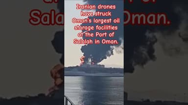 #Iranian drones have struck Oman’s largest oil storage facilities at the Port of Salalah in #Oman.