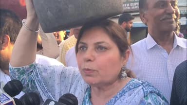 करनाल: गैस सिलेंडर की कमी को लेकर कांग्रेस पार्टी का प्रदर्शन